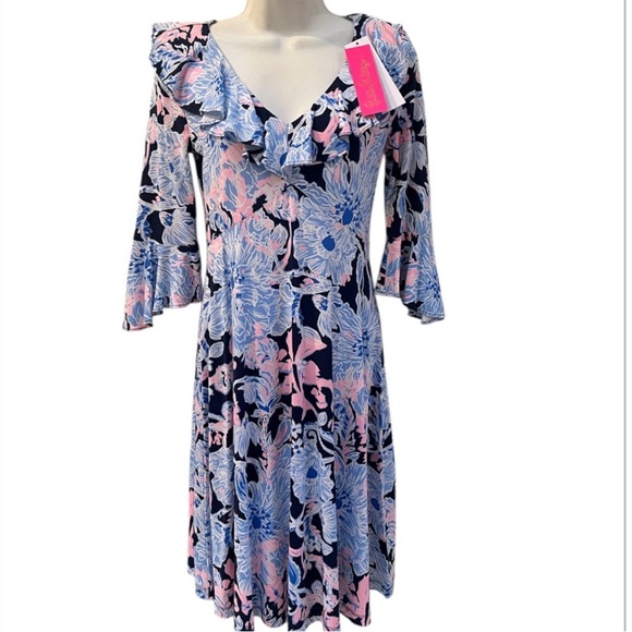 Lilly Pulitzer Stirling Dress Bright Amore Please XS NWT - Picture 3 of 8